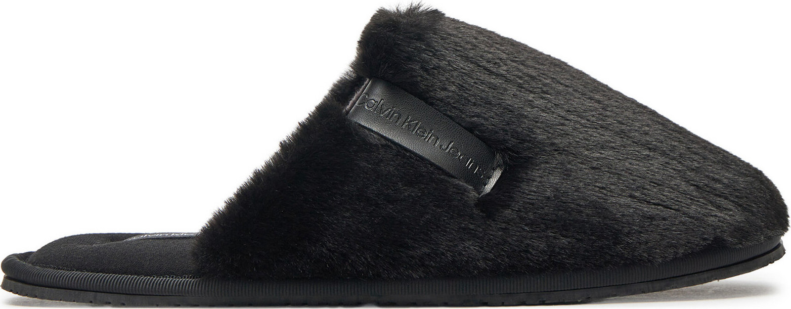 Bačkory Calvin Klein Jeans Hotel Slipper Fur After Glow YW0YW01593 Černá