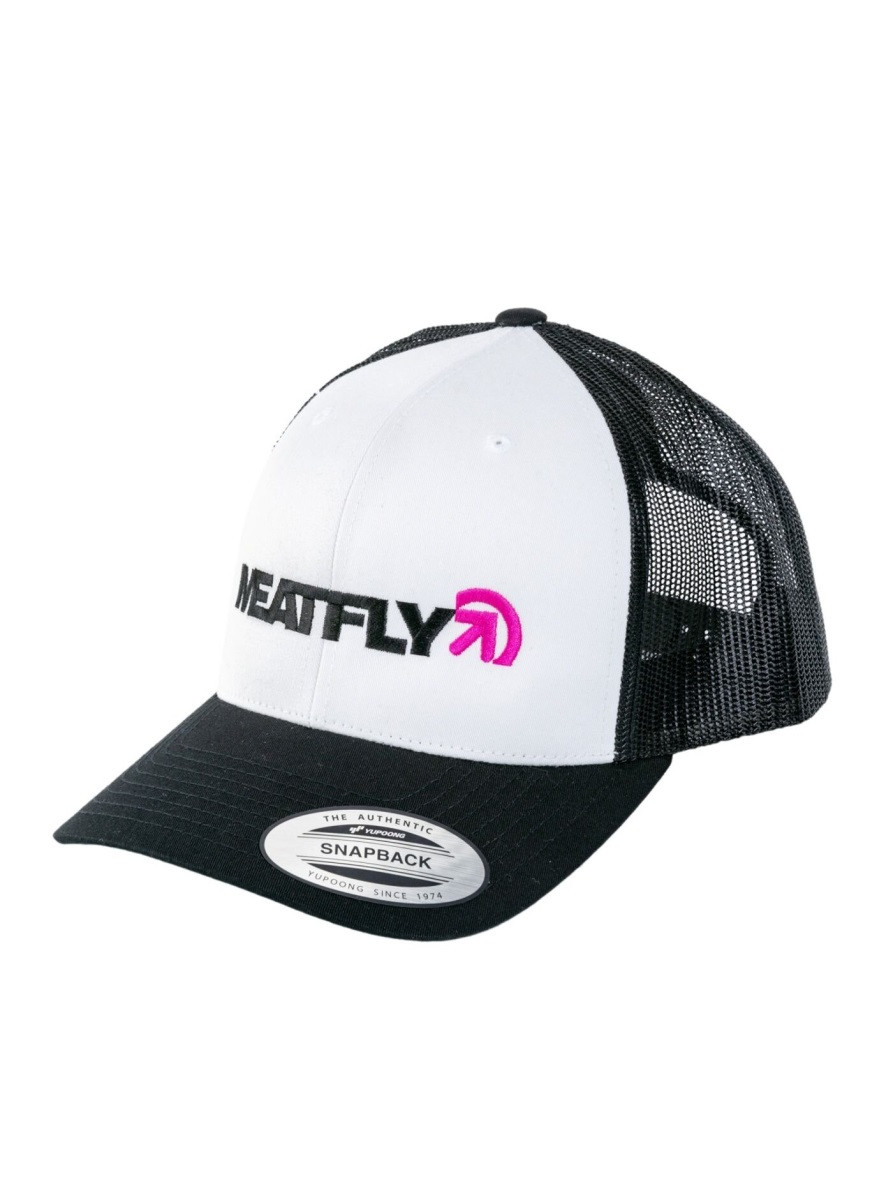 Kšiltovka meatfly rodie trucker bílá/černá one size