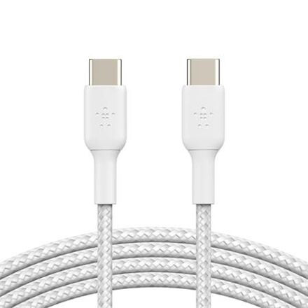 Belkin BOOST CHARGE™ USB-C/USB-C kabel, 2m, bílý - odolný CAB004bt2MWH