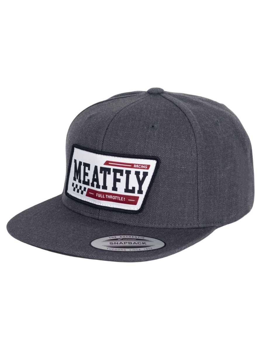 Kšiltovka meatfly hornet snapback tmavě šedá one size