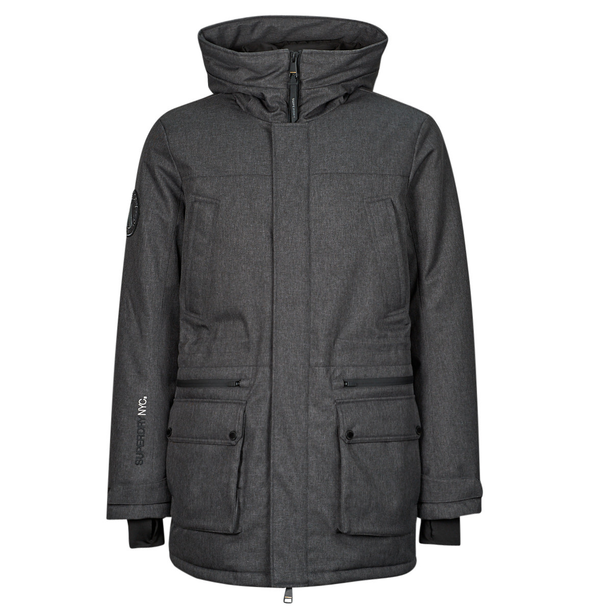 Superdry  PARKA CITY TWEED  Šedá