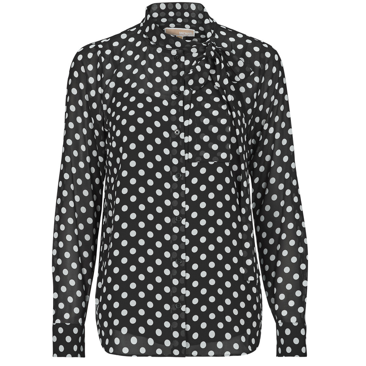 MICHAEL Michael Kors  PARISIAN DOT BOW BLOUSE  Černá