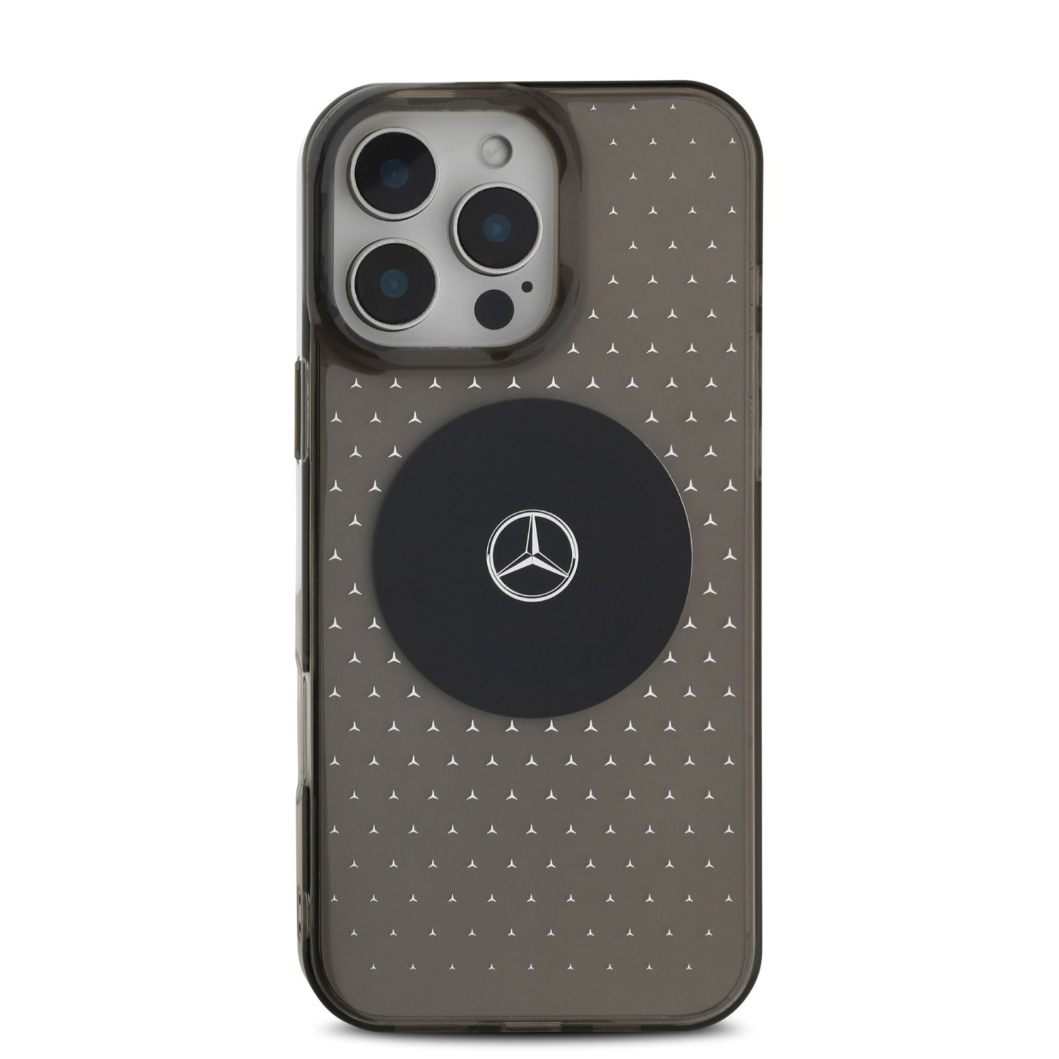 Zadní kryt Mercedes PC/TPU Star Pattern MagSafe pro Apple iPhone 16 Pro Max, černá