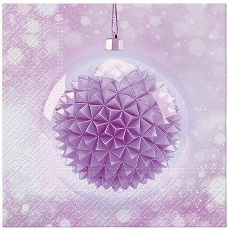 PAW Vánoční ubrousky PAW L - Lavender Glass Bauble - SDL235400