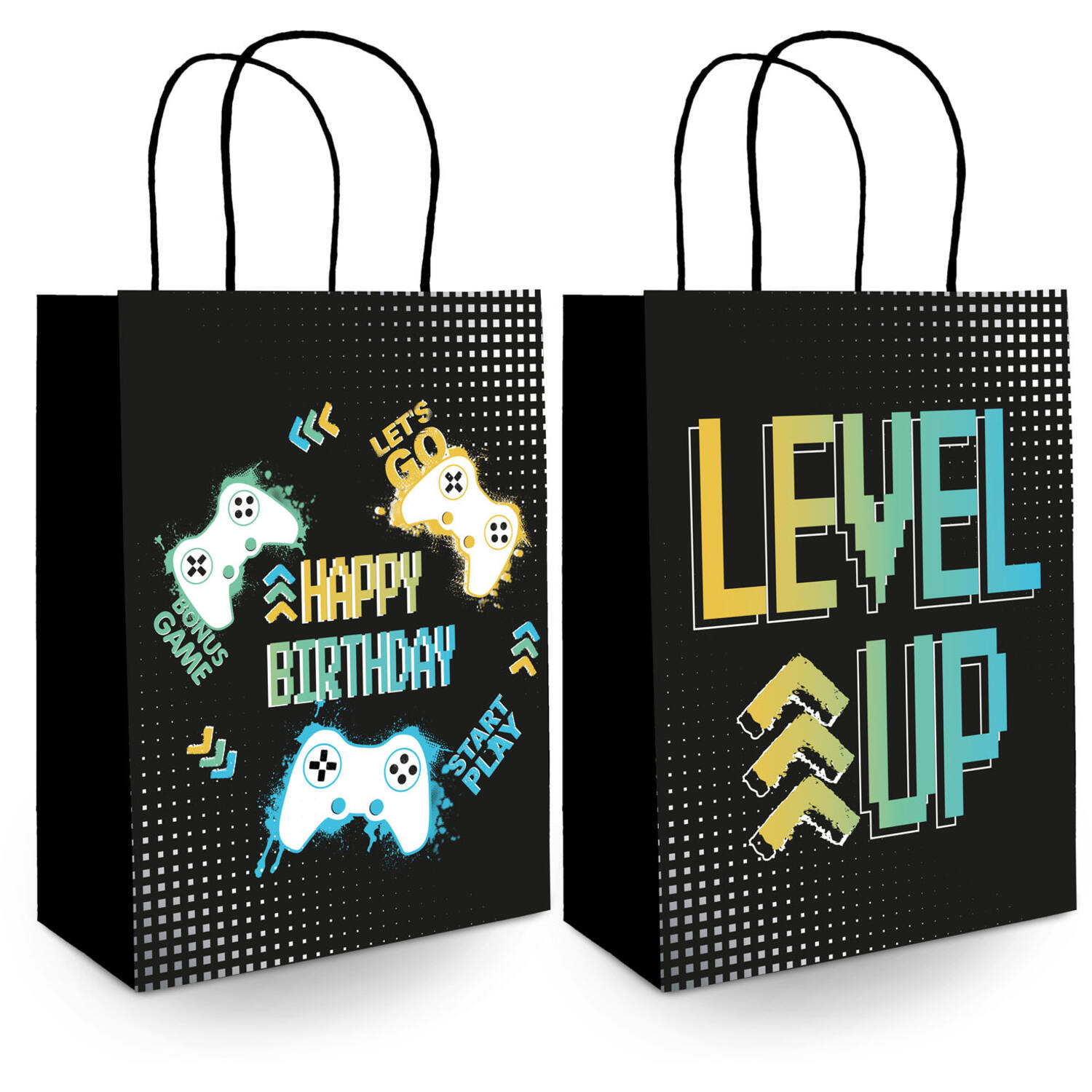 Dárkové tašky Level Up Game Party 20 x 27 cm 6 ks