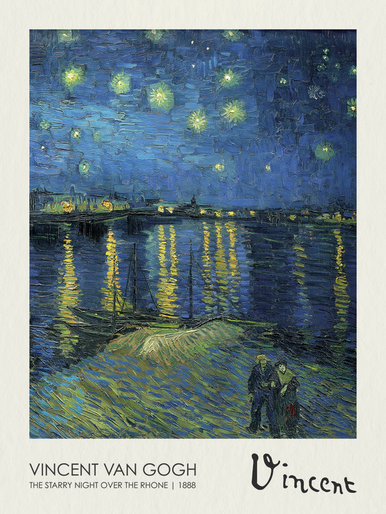 Vincent van Gogh Obrazová reprodukce The Starry Night over the Rhone (1888), Vincent van Gogh, 30 × 40 cm