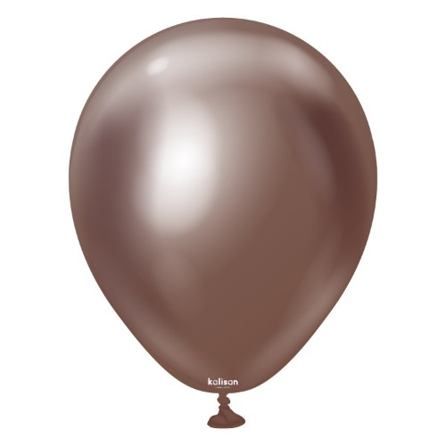 Balonek hnědý Kalisan Mirror Chrome Chocolate 30cm/12