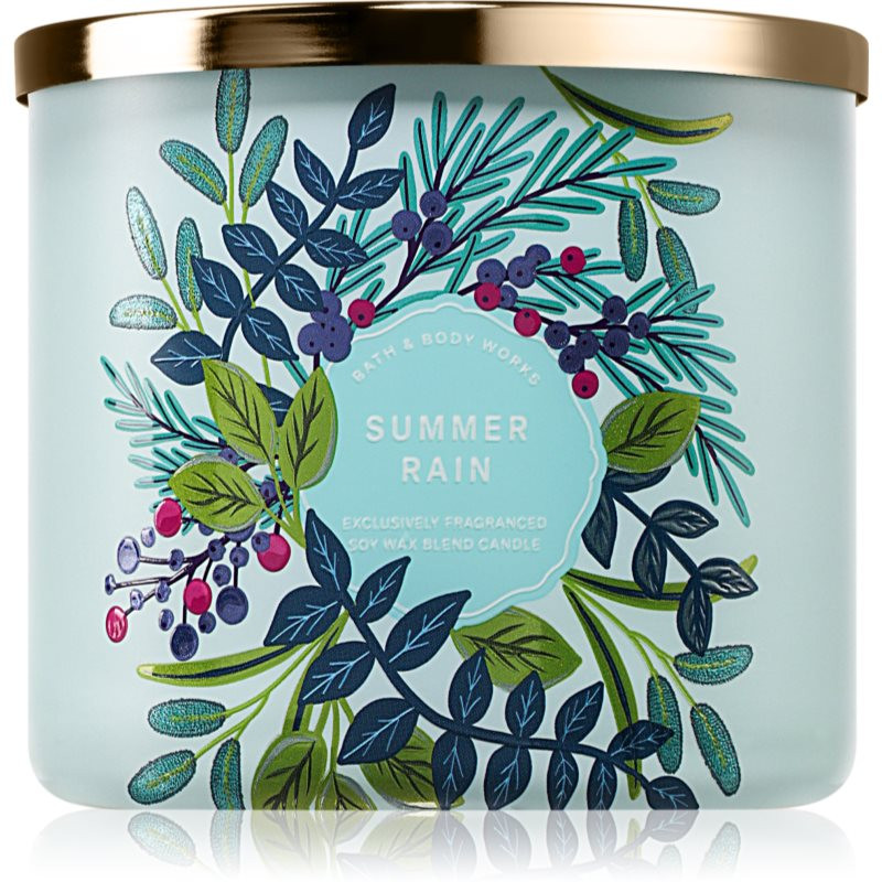 Bath & Body Works Summer Rain vonná svíčka 411 g