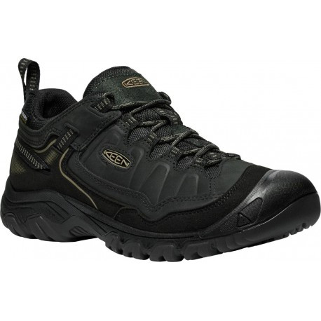 Keen Targhee IV WP M triple black pánské nízké nepromokavé kožené trekové boty 45 EUR