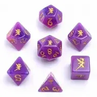 HYMGHO Pixie Dust Round Edged Dice Set - Gold (7)