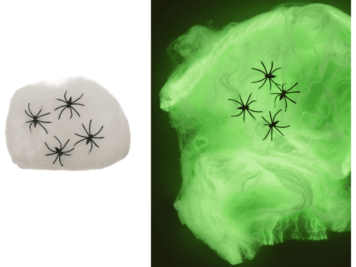 Dekorační svítící pavučina s pavouky