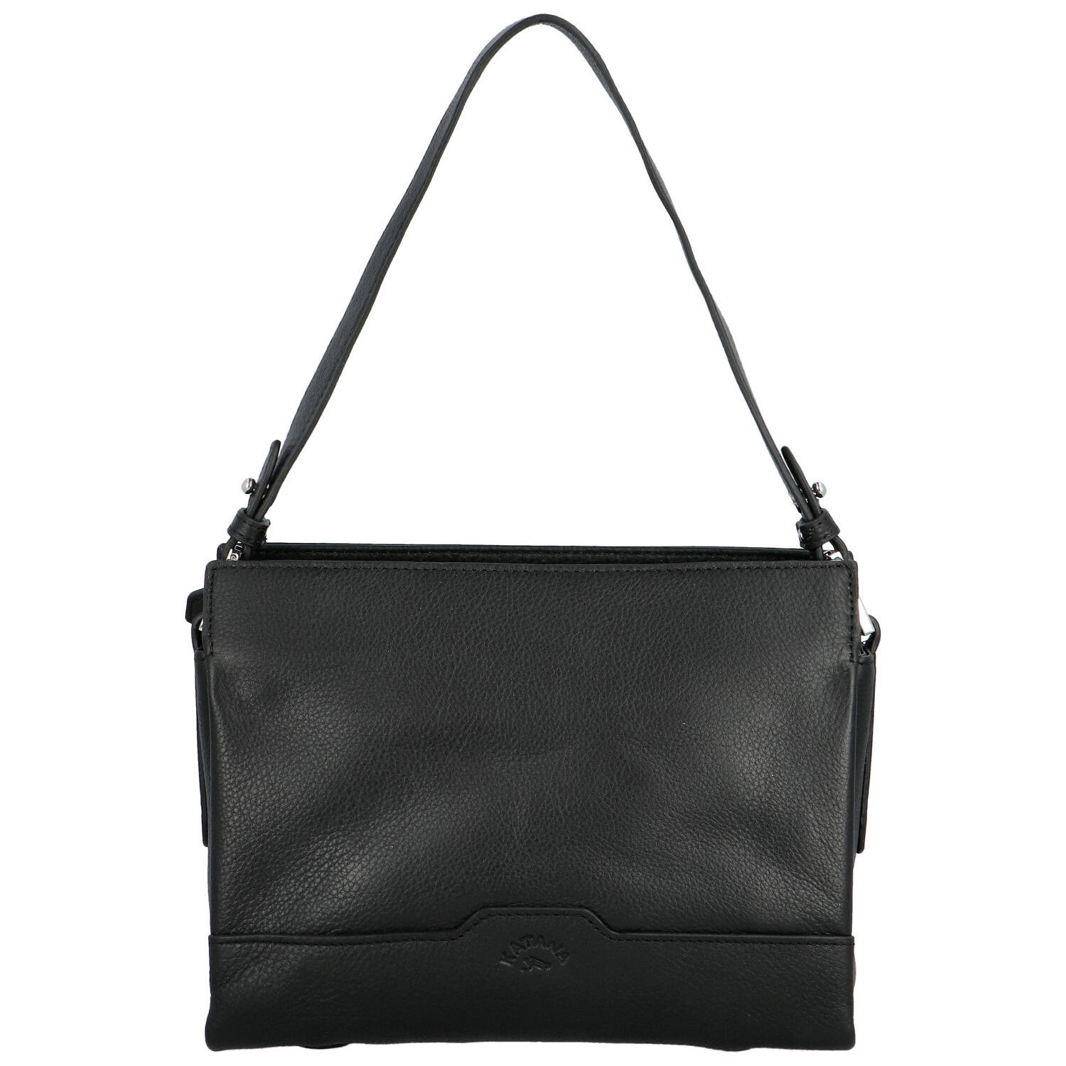 Dámská kožená kabelka na rameno černá - Katana Ruxanda černá