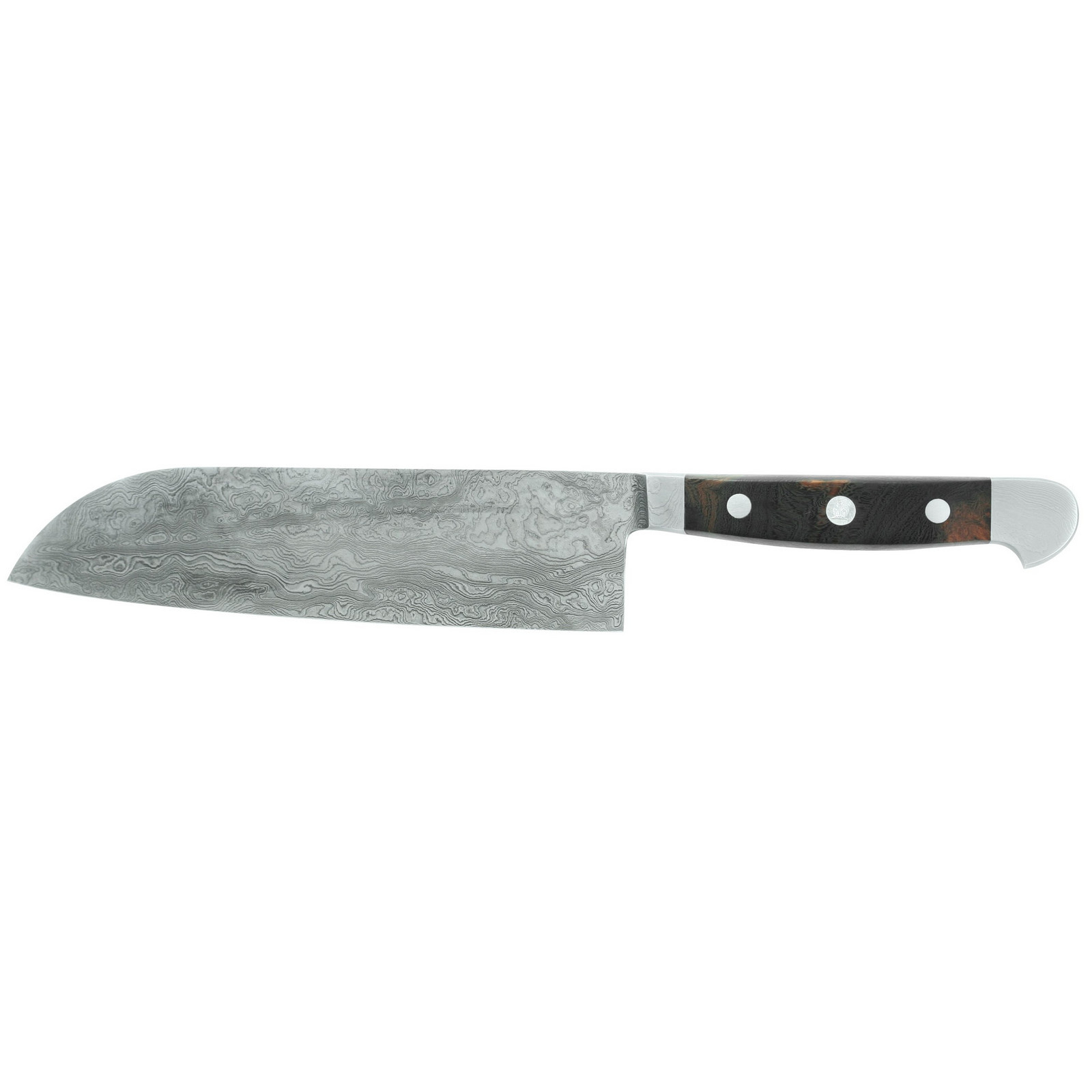 Güde Solingen Santoku nůž DAMASCUS 18 cm, hnědá, Güde