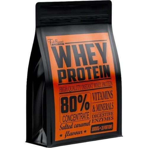 FitBoom Whey Protein 80 % 1000 g slaný karamel