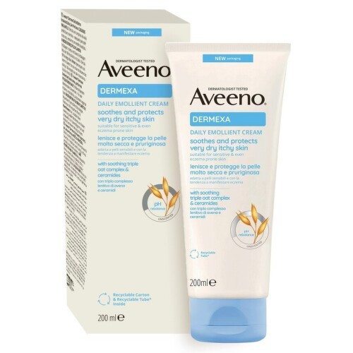 Aveeno Dermexa emolienční tělový krém bez parfemace 200 ml