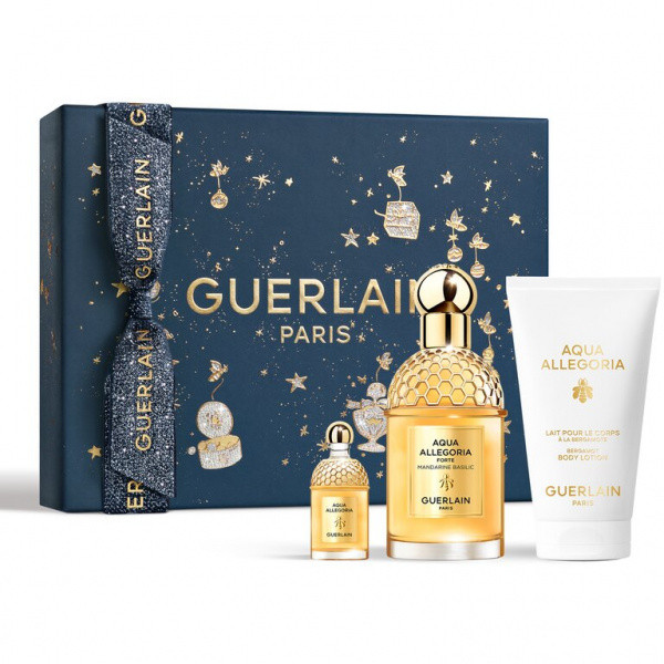 Guerlain Aqua Allegoria Mandarine Basilic Forte dárková sada (Eau de Parfum 75 ml + miniatura 7,5 ml + tělové mléko 75 ml) dámská