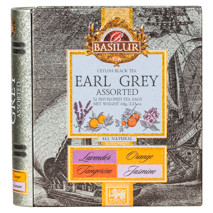 BASILUR Earl grey book assorted černý čaj 32 sáčků