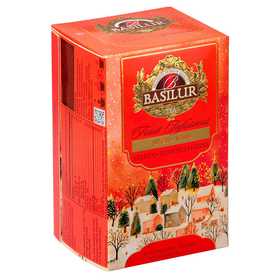 BASILUR Christmas fruit spiced wine ovocný čaj 20 sáčků