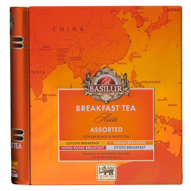 BASILUR Asian breakfast tea book assorted černý čaj 32 sáčků