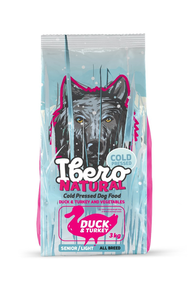 Ibero Cold Press Dog Senior Duck/Turkey - 3kg