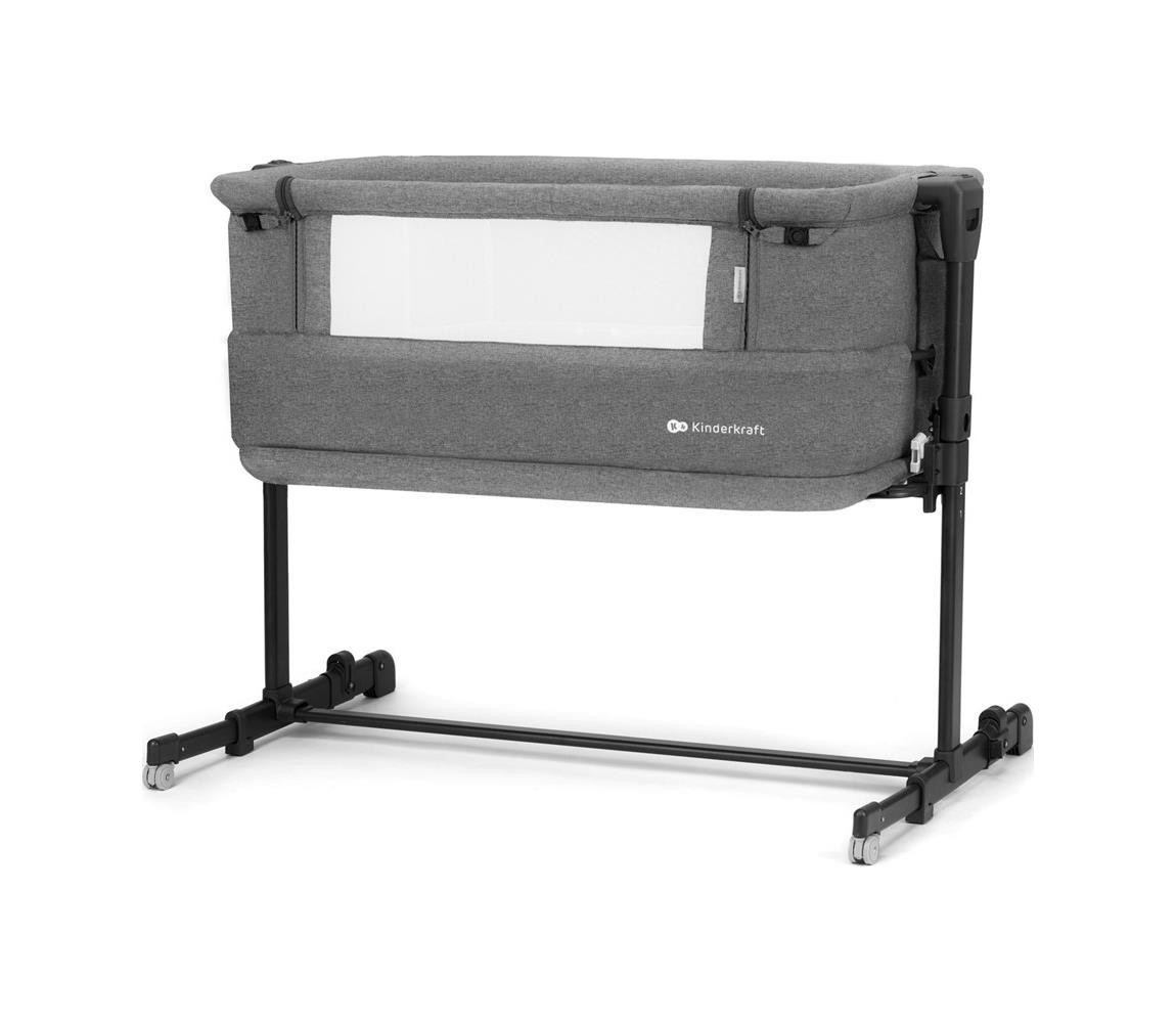 Kinderkraft KINDERKRAFT - Dětská postýlka NESTE GROW tmavě šedá