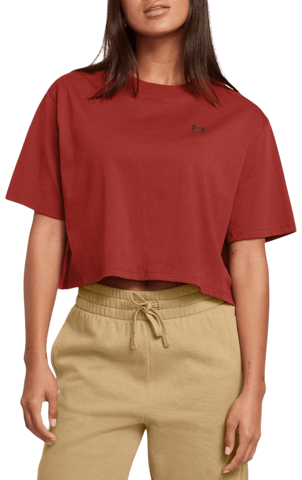 Triko Under Armour Boxy Crop Logo Short Sleeve