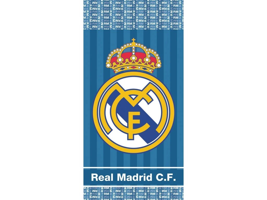 Carbotex Bavlněná froté osuška 70x140 cm - Real Madrid Blue Stripes