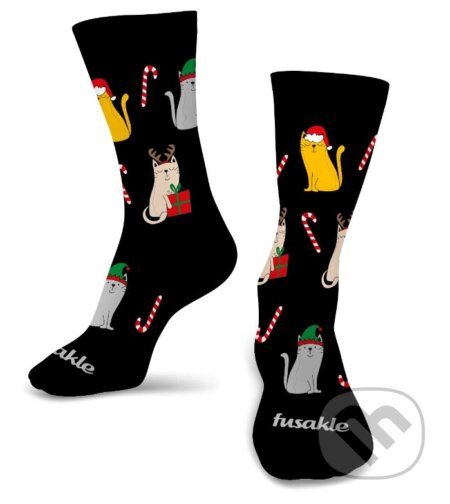 Ponožky Mačacie vianoce M - Fusakle.sk