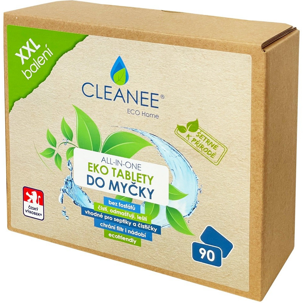 Cleanee ECO Tablety do myčky, 90 kusů