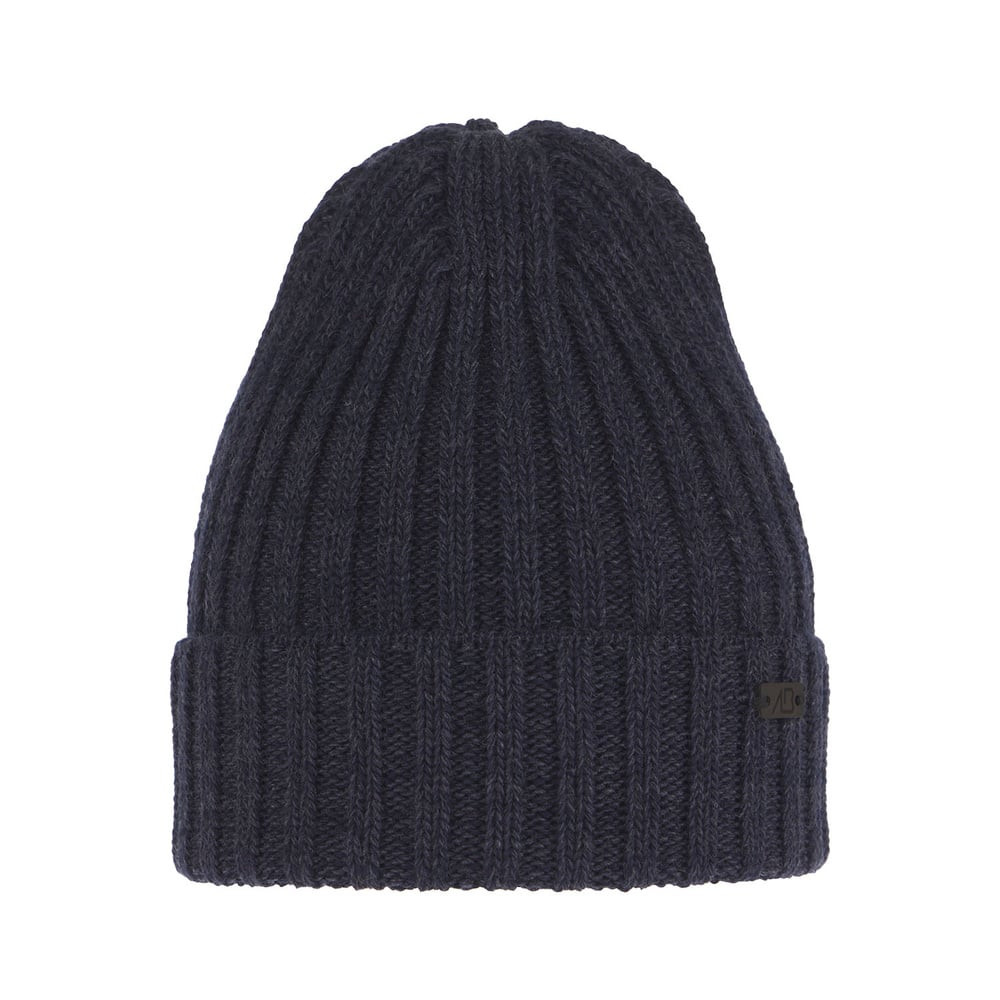 AGBO Men's winter hat navy blue merino wool Timon