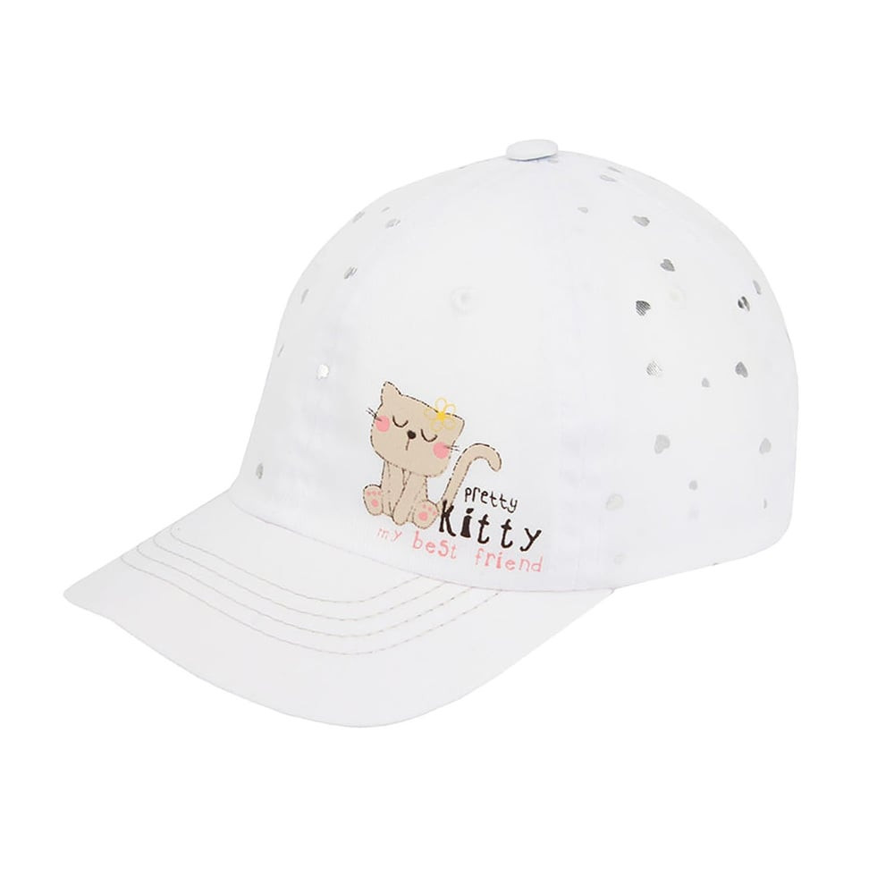 AGBO Girl's summer cap white Pretty