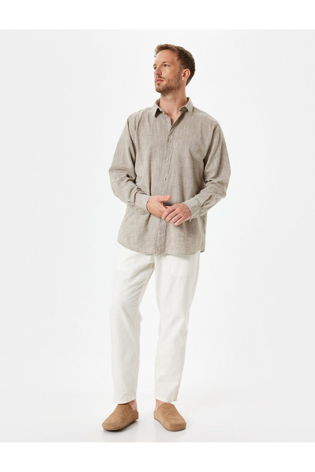 Koton Long Sleeve Shirt Textured Cotton