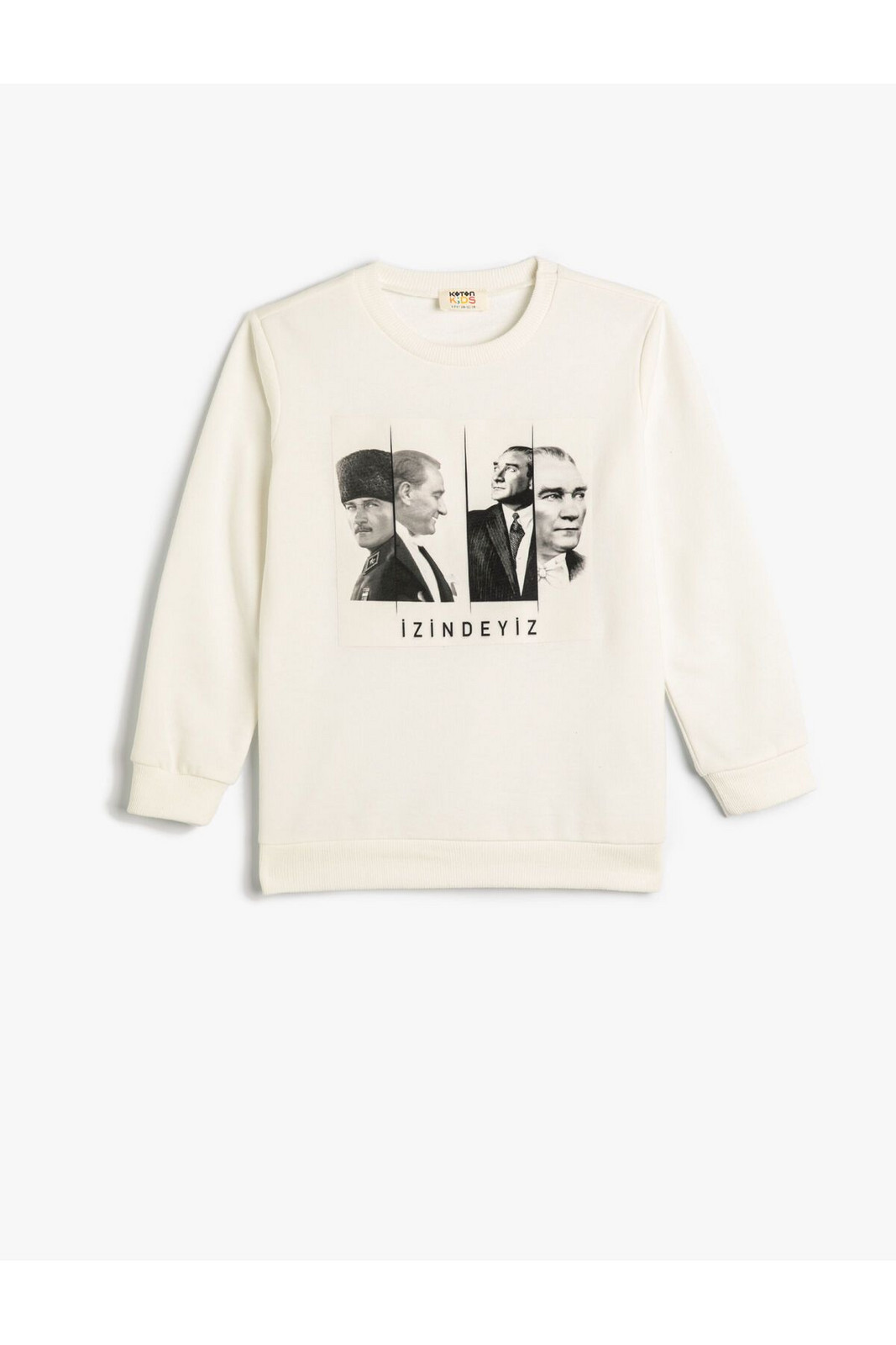 Koton Atatürk Sweatshirt Printed Long Sleeve Crew Neck