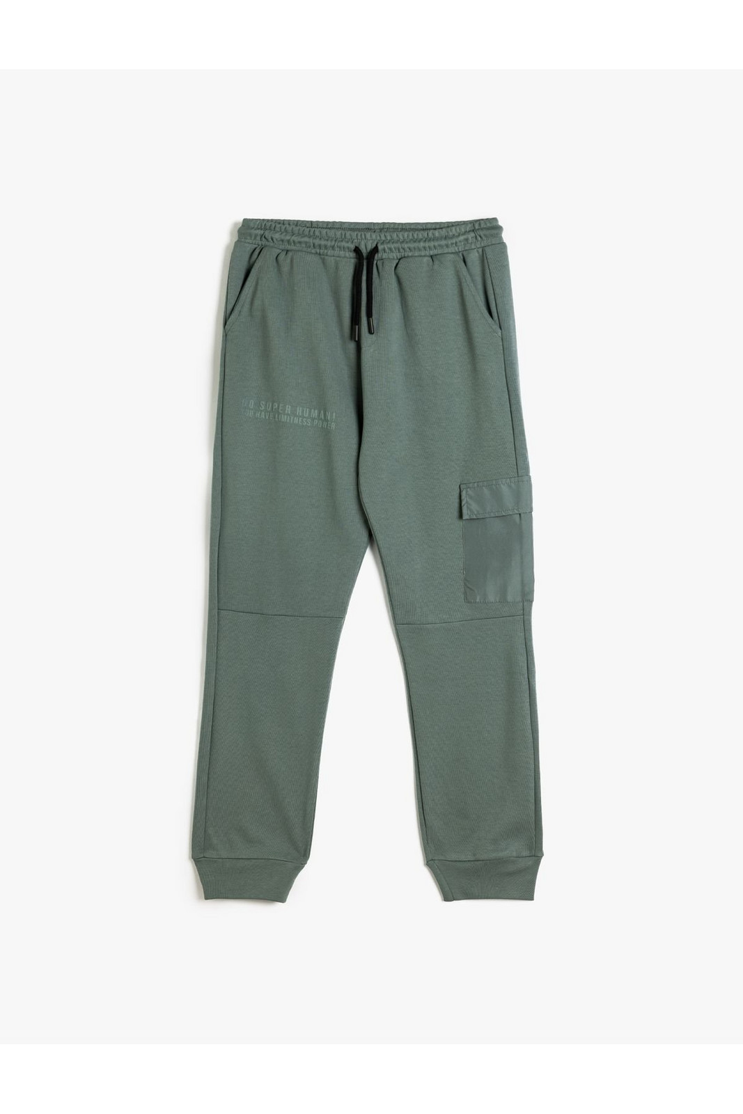 Koton Jogger Sweatpants Cargo Pocket Detail Printed Cotton