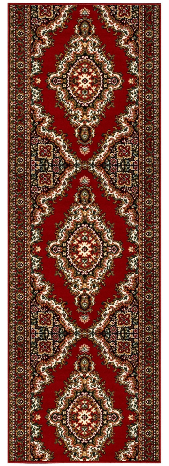 AKCE: 500x100 cm Běhoun na míru TEHERAN T-102 red - obšitý ze všech stran - šíře 100 cm Alfa Carpets