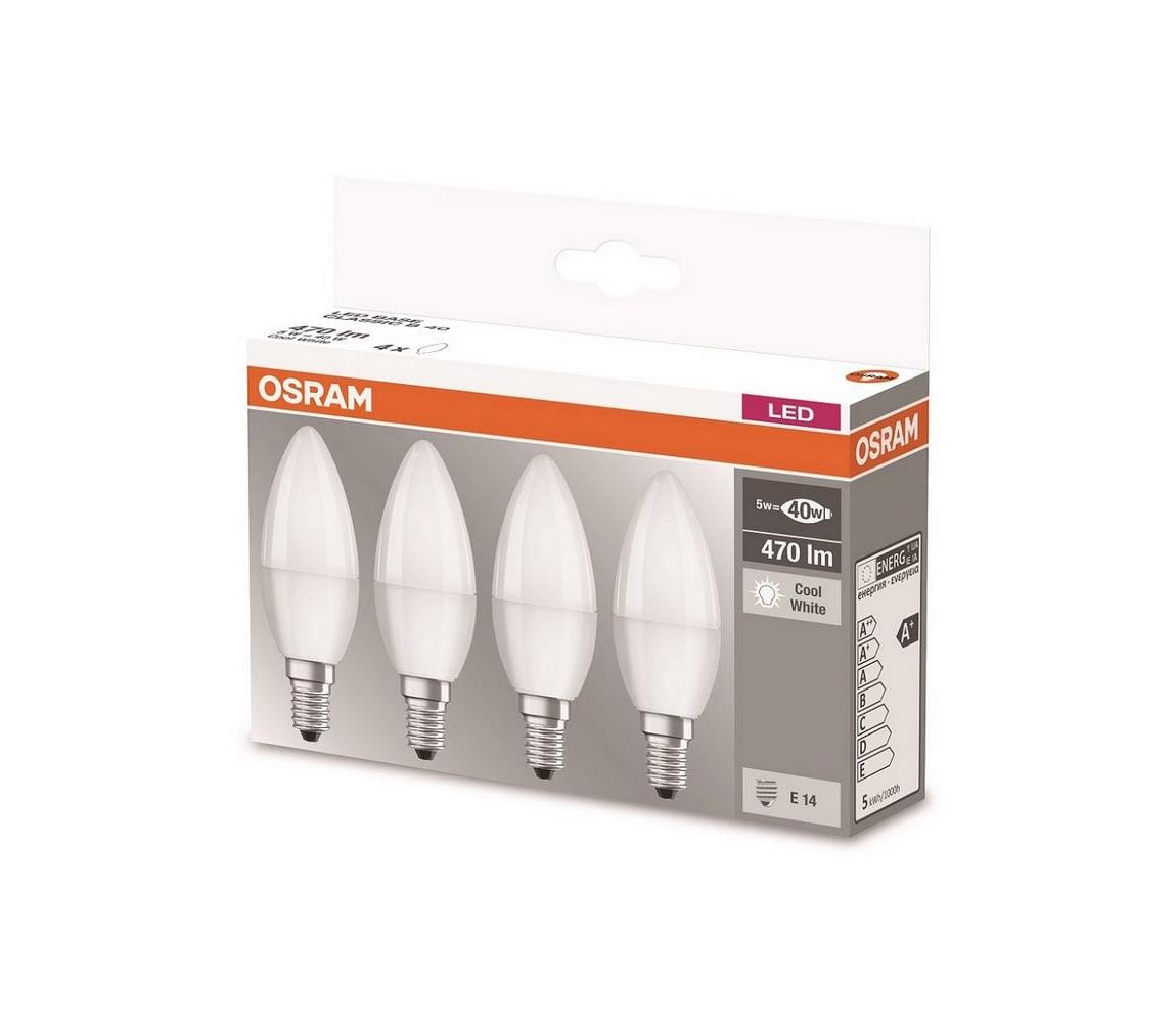 Osram SADA 4xLED Žárovka E14/5W/230V 4000K - Osram