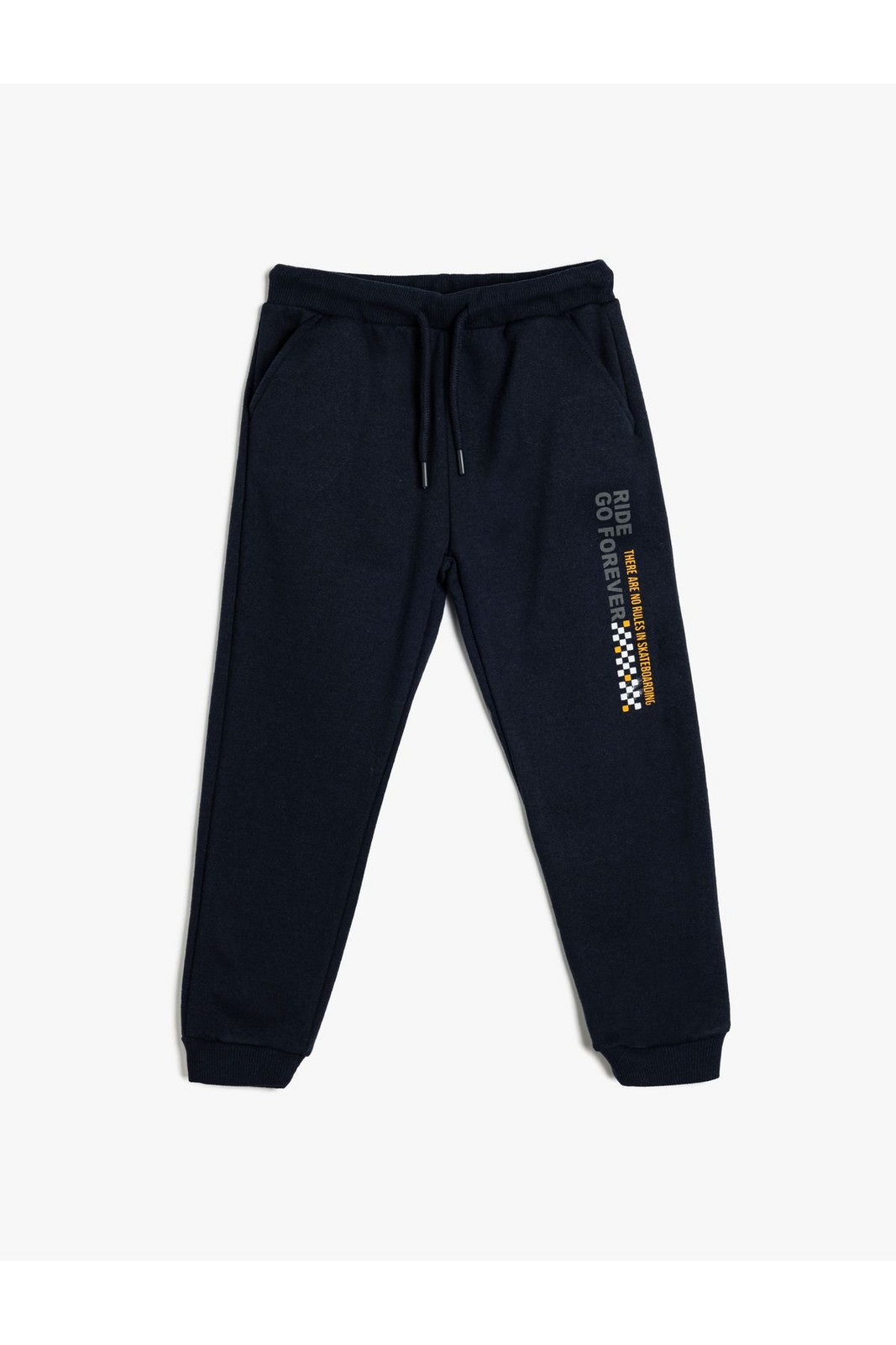 Koton Jogger Sweatpants Slogan Printed Pocket Tied Waist