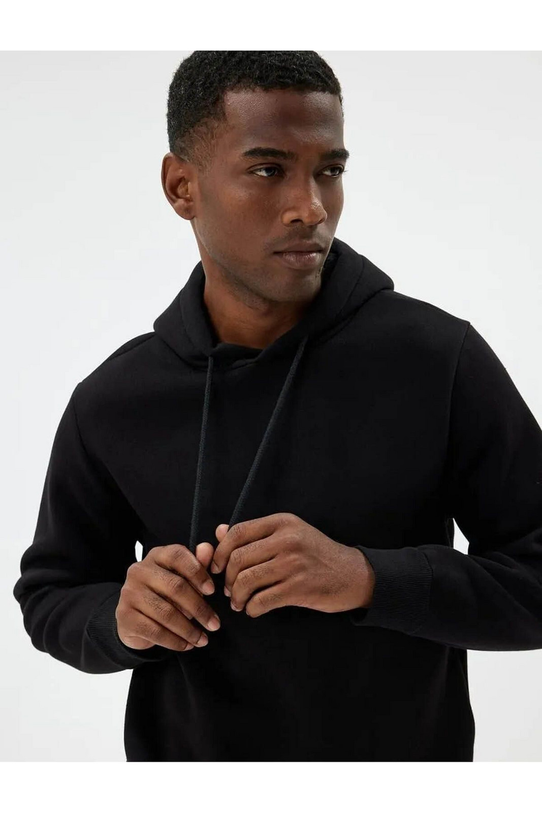 Koton Hooded Sweatshirt Basic Raised Cotton Blend