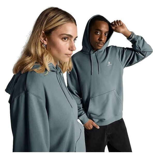 Converse STANDARD UNI FIT LEFT CHEST STAR CHEV EMB HOODIE FT Unisex mikina, modrá, velikost