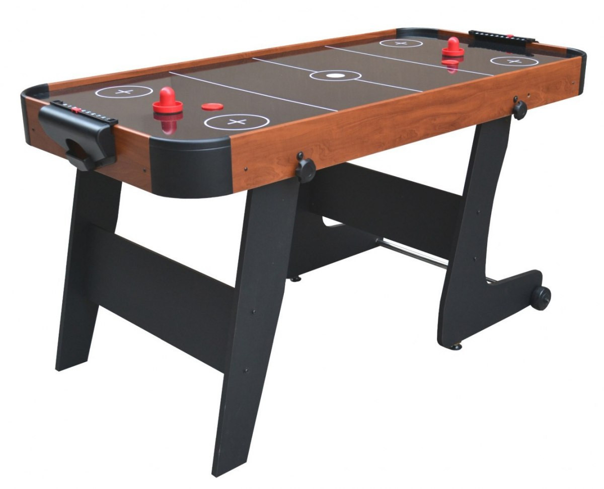 Air Hockey stůl vzdušný lední hokej hnědý