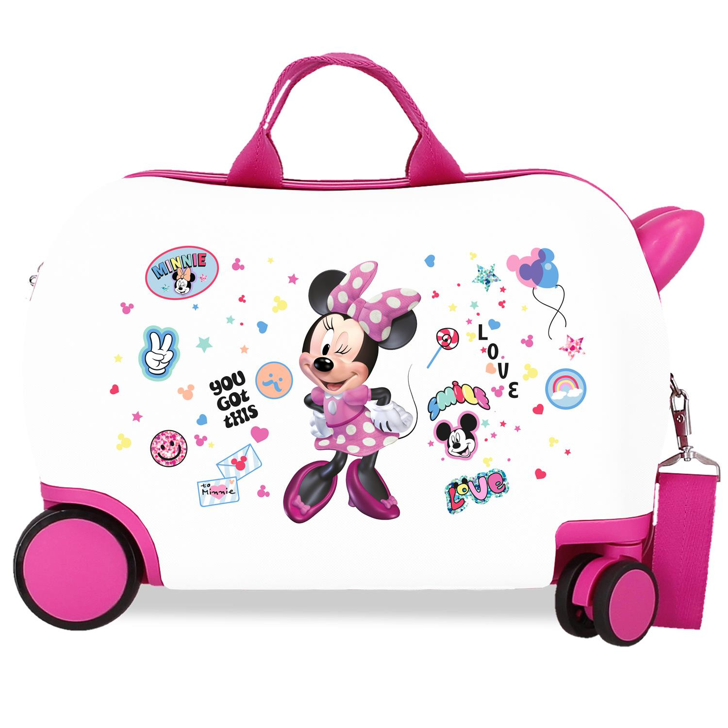 Minnie Mouse Dětský kufřík na kolečkách - odražedlo - Minnie Party Trolley Ride - 24,5L