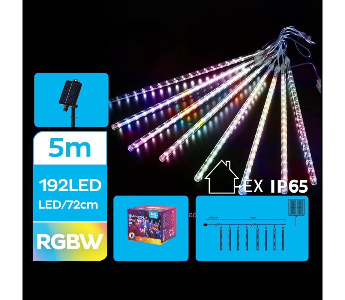 B.V.  - LED Solární vánoční řetěz 192xLED/8m IP65 multicolor