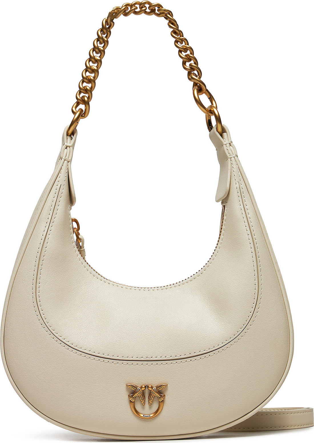 Kabelka PINKO Brioche Hobo Mini AI 23-24 PLTT 101433 A0QO Écru