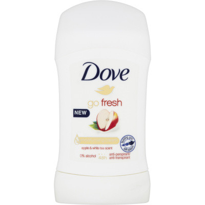 Dove Apple & White Tea tuhý antiperspirant, 40 ml