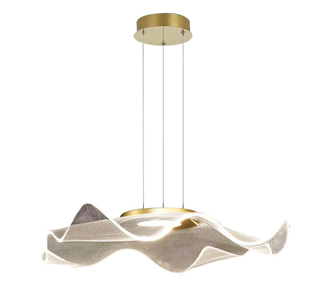 LED Lustr na lanku LARGO LED/16W/230V zlatá