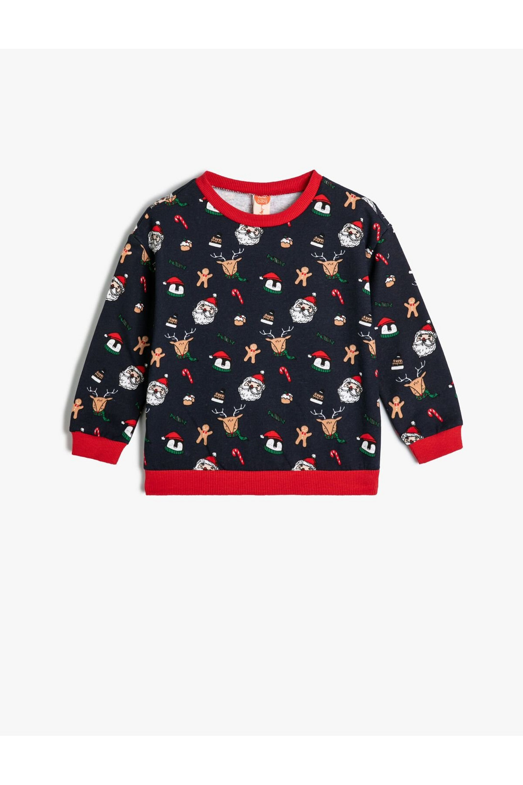 Koton Christmas Sweatshirt Santa Claus Printed Cotton