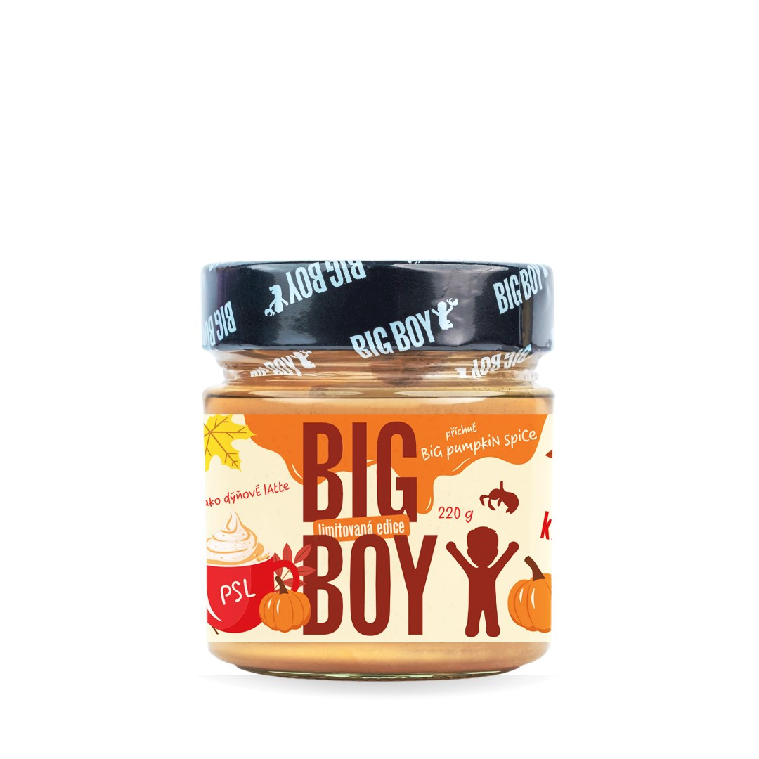 BIG BOY Big Pumpkin spice - Arašídový krém s příchutí dýňového koření 220 g