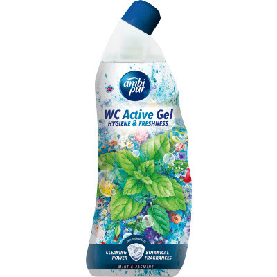 Ambi Pur WC Active Gel Máta & jasmín WC čistič, 750 ml