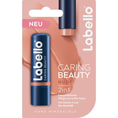 Labello Caring Beauty Nude barevný balzám na rty, 4,8 g