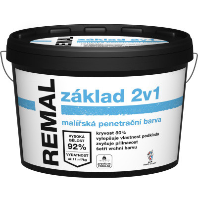 REMAL základ 2v1 malířská penetrační barva, 5 kg